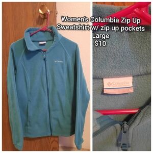 Columbia Women's Blue Zip-Up Jacket LARGE